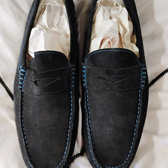 To Boot Black Loafers with Blue Accents - Picture 5 of 11